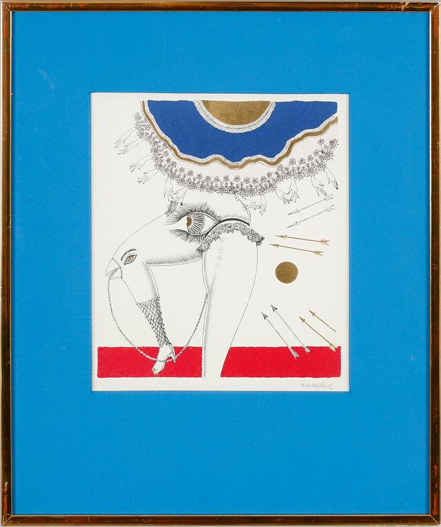 MAX WALTER SVANBERG, färglitografi, sign.