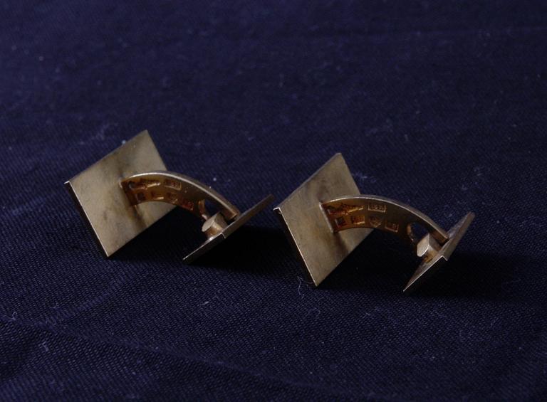 MANSCHETTKNAPPAR, 18 K, Wiwen Nilsson, 1972.