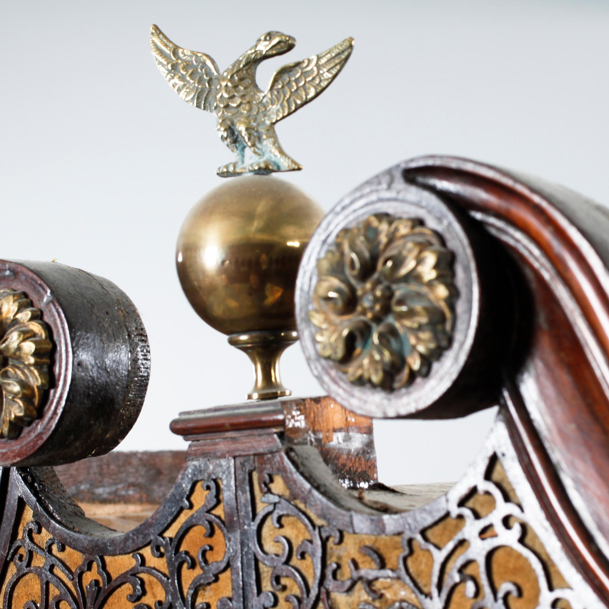 A 18th century grandfather clock.