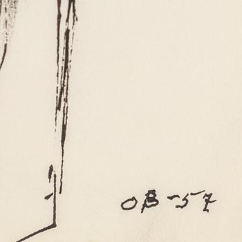 OLLE BONNIÉR, ink on paper, signed and dated -57.