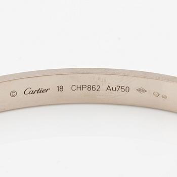 A Cartier "Love" bracelet in 18K white gold.