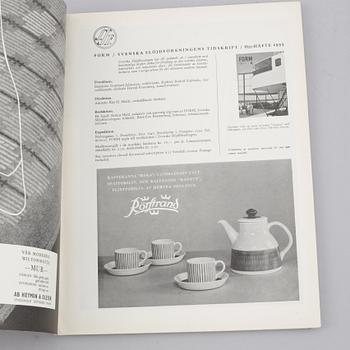 121 parts of swedish magazine 'FORM', 1944-61.