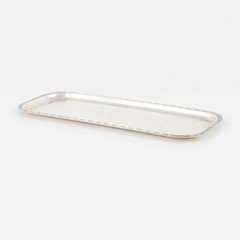 Gustaf Janson, bricka, sterlingsilver, C.G.Hallberg, Stockholm, 1955.