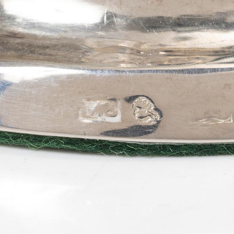 A Pair of Swedish silver candlesticks, mark of Magnus Ljungqvist, Kristianstad circa 1800.