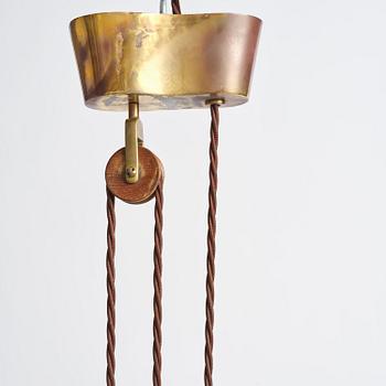 Carl-Axel Acking, taklampa, modell "958", Bröderna Malmströms Metallvarufabrik, Malmö, 1940-tal.