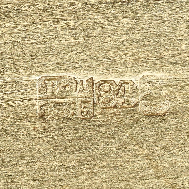 A Russian 19th century silver-gilt and enamel snuff-box, marks of Moscow 1883.