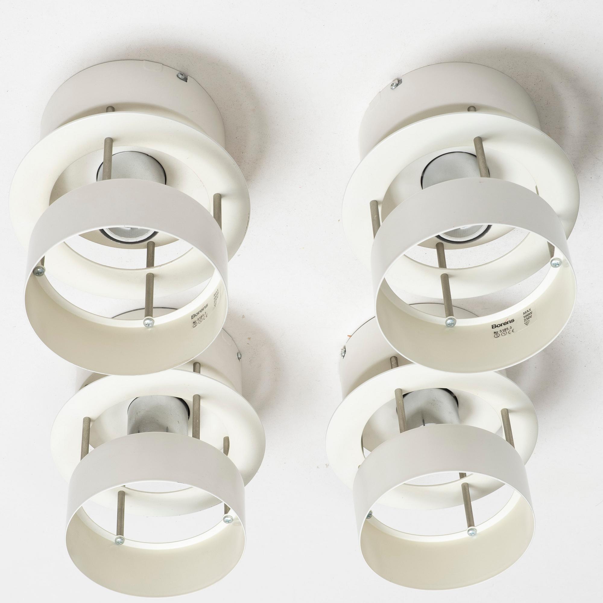 Four ceiling lamps, model 5185, Boréns, end of the 20th century.