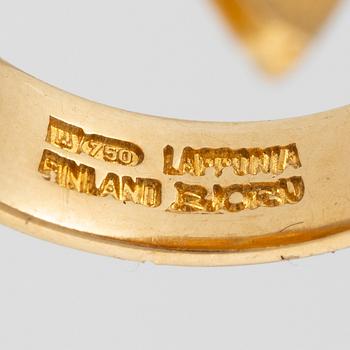 A Björn Weckström ring "Tourmaline river" 18K gold with tourmaline, for Lapponia.