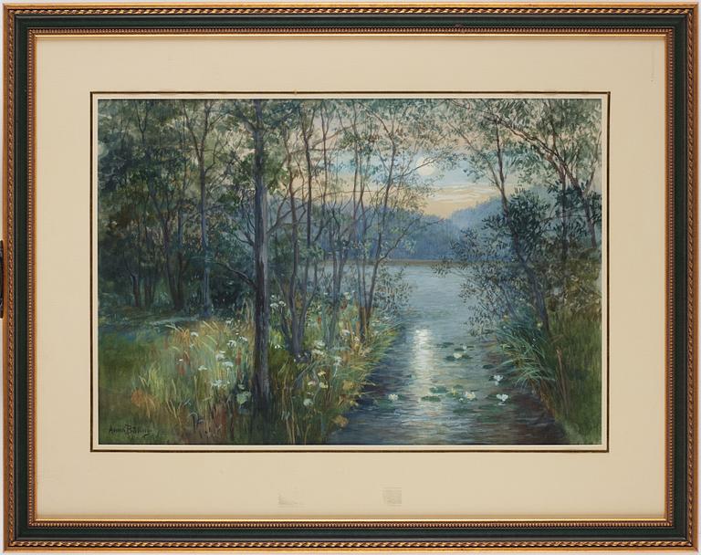 Anna Billing, watercolor, signed.