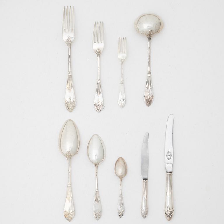 A 69 piece silver cutlery service, model "Empire", including C.G. Hallberg, 20th century.
