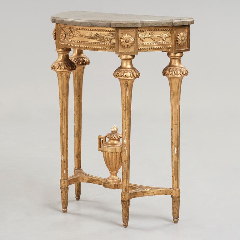 A Gustavian late 18th century console table.