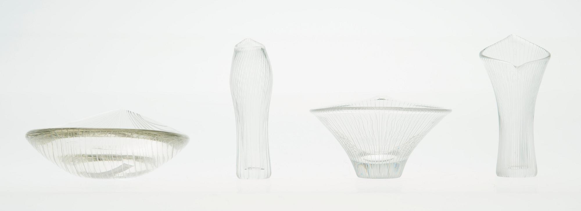 Tapio Wirkkala, TAPIO WIRKKALA, ART GLASS, 4 PIECES.