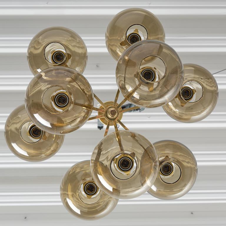 Hans-Agne Jakobsson, taklampa, modell "T348/9", Hans-Agne Jakobsson AB, Markaryd, 1960-tal.