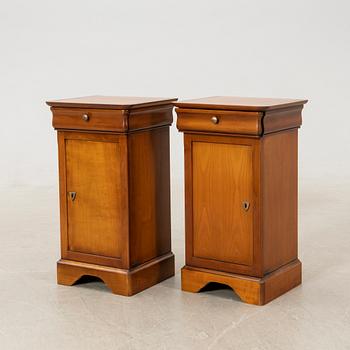 Bedside tables, a pair, Grange, France, late 20th century.