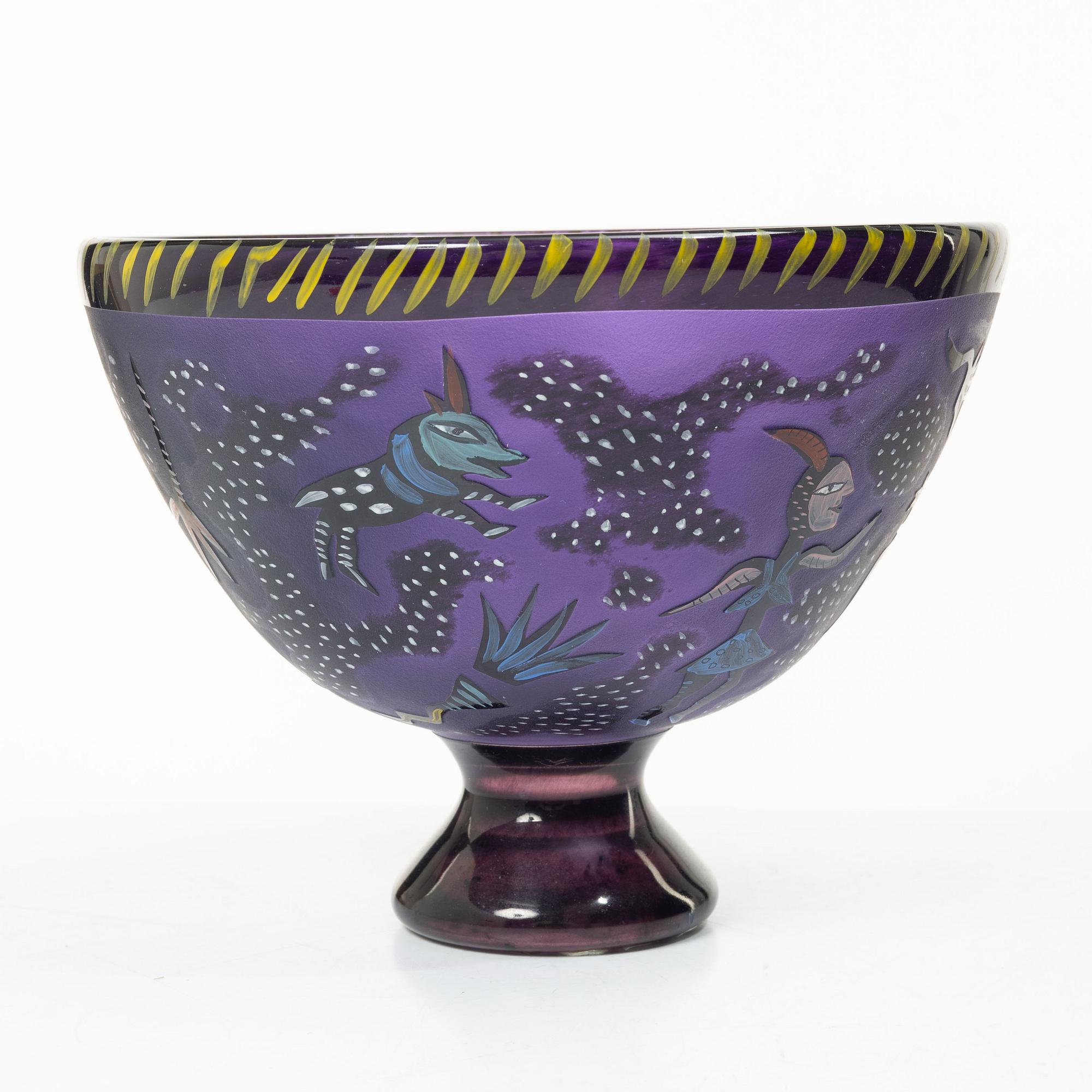 Ulrica Hydman-Vallien, a bowl, Kosta Boda.