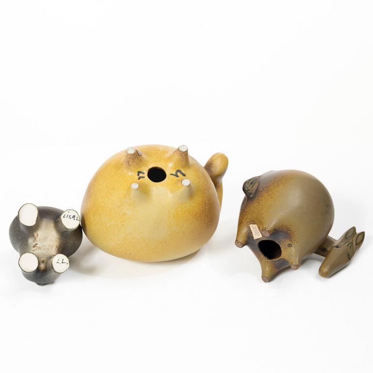 Lisa Larson, Three figurines, Gustavsberg.