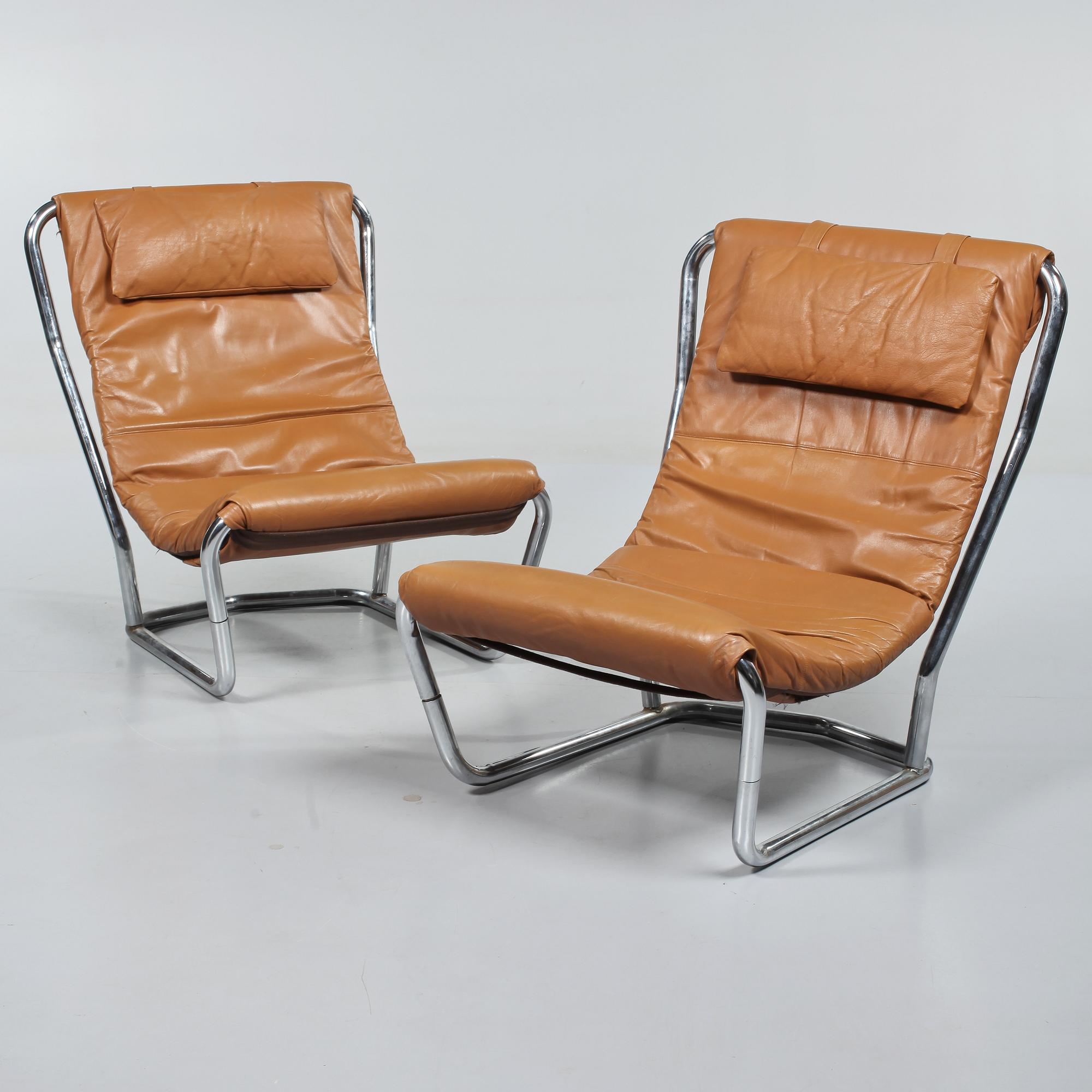 FÅTÖLJER, ett par, 1960/1970-tal.