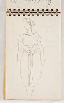 Lotte Laserstein, 10 små skissblock med teckningar.