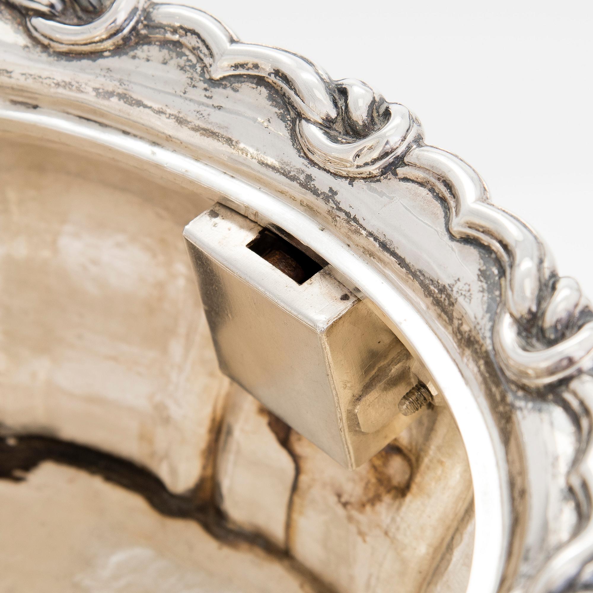 Gustaf Möllenborg, a Neo Rococo silver sugar box, Stockholm 1851 ...