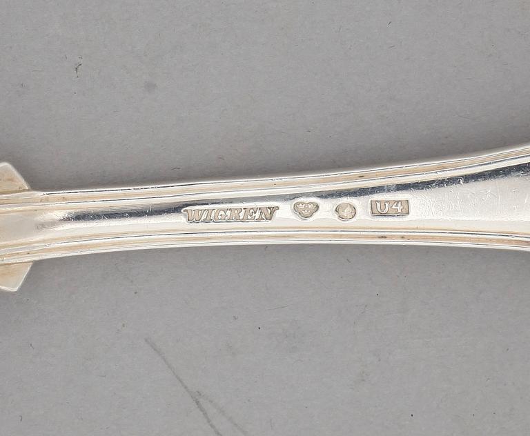 MATSKEDAR, 18 st samt MATGAFFLAR, 17 st, Petter Wigren, Malmö, 1800-tal. Total vikt ca 2294 g.