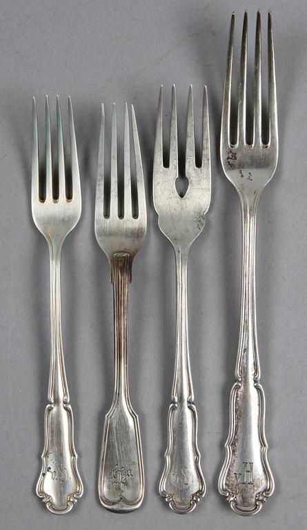 BESTICKSERVISDELAR, 237 st, silver, 1900-tal.