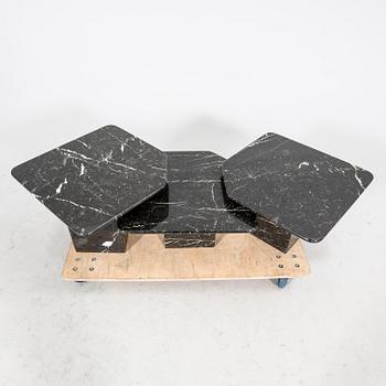 A three pcs marlbe coffee table/Nesting table.