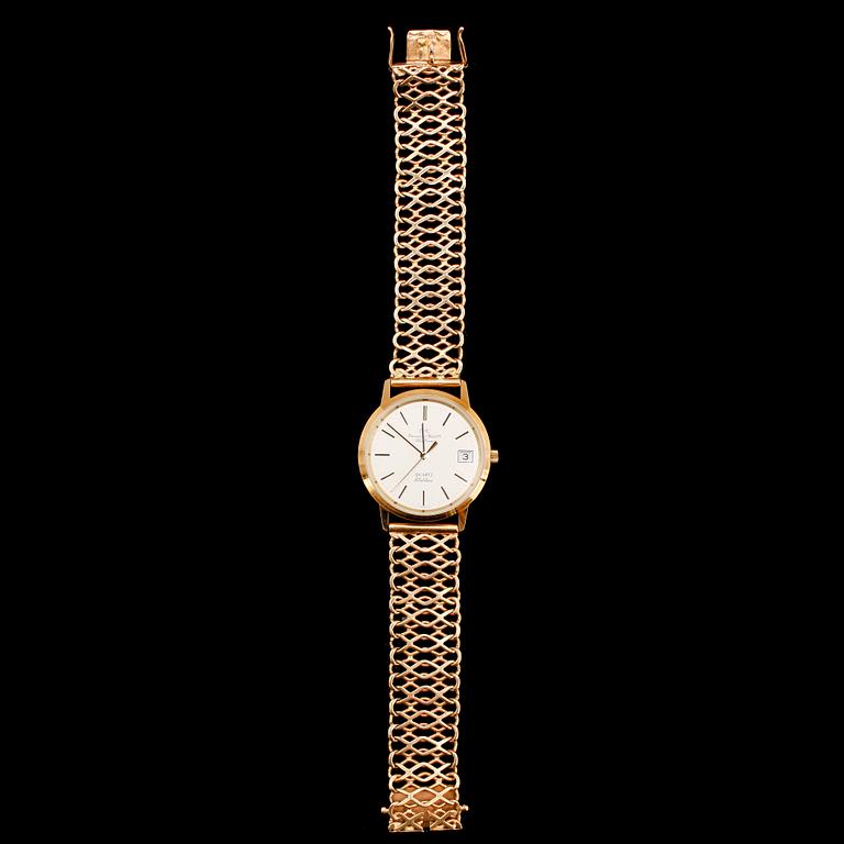 ARMBANDSUR, 18 k guld, IWC International Watch Company. Tot vikt 55 g.