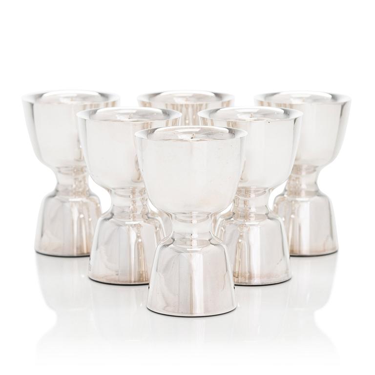 Pekka Piekäinen, a set of six beaker in wooden box, J.A. Tarkiainen, Helsinki 1979.