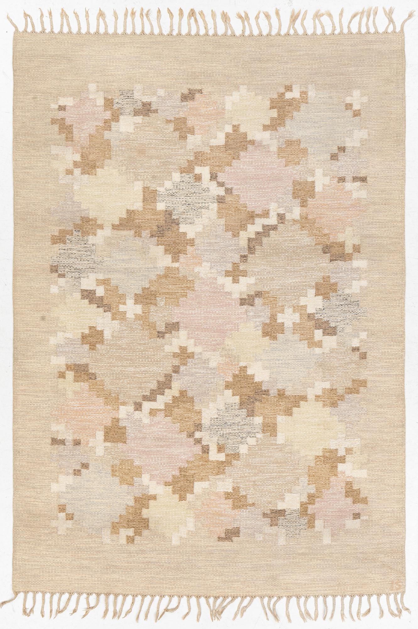 Ingegerd Silow, rug, rya, "Barken", approx. 235 x 165 cm.