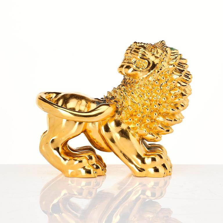 Anna Petrus, a gilt pewter sculpture of a lion, Svenskt Tenn, Stockholm, 1988.