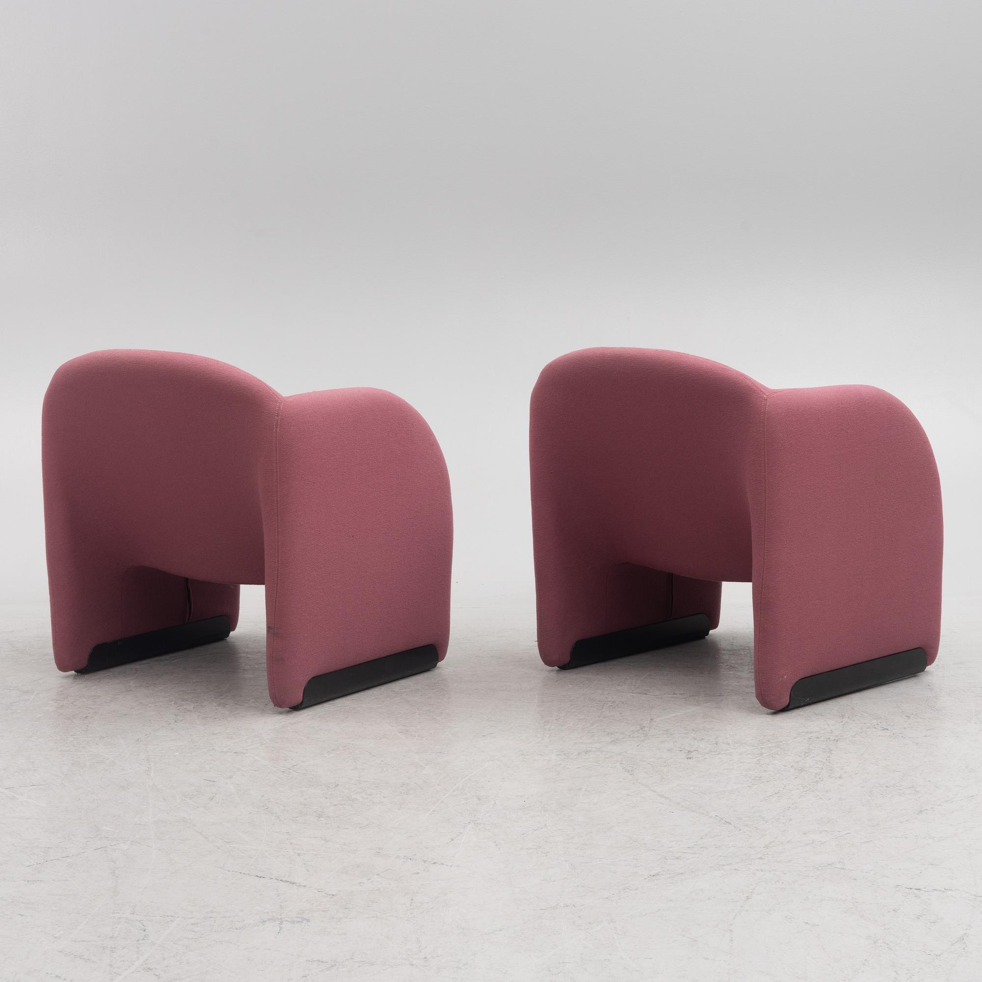 Pierre Paulin, a pair of "Ben" armchairs for Artifort, France, later part of the 20th century.