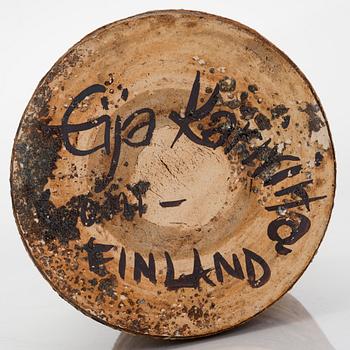 Eija Karivirta, skulptur/vas, stengods, signerad Eija Karivirta Finland.