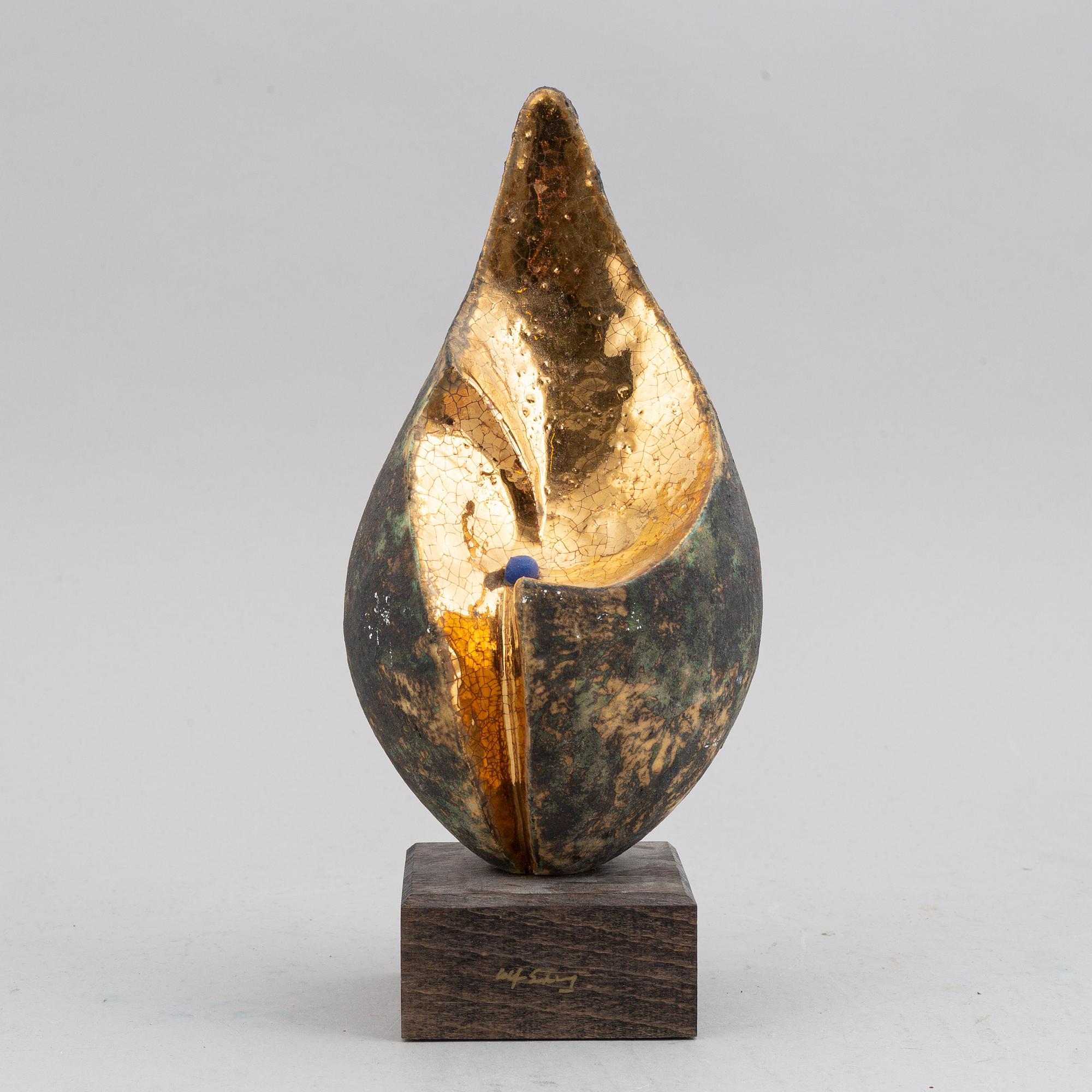 A stoneware sculpture by Alf Ekberg, signed.