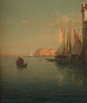 Antoine Bouvard, Solnedgång, Venedig.