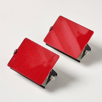 Charlotte Perriand, a pair of wall lights model "CP1", La Société Centrale d'Eclairage, France, 1960s.