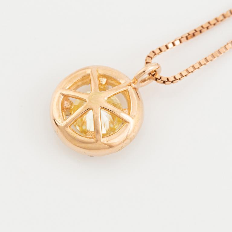 Brilliant cut diamond necklace.