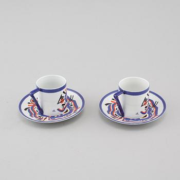 A pair of coffee cups with motiv by Wassily Kandinsky from 21th century.