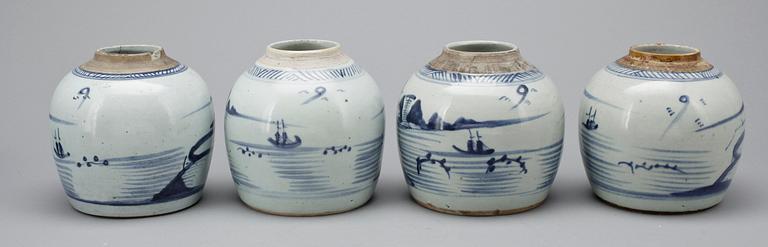 KRUS, 4 st. porslin, Kina. 1800-tal.