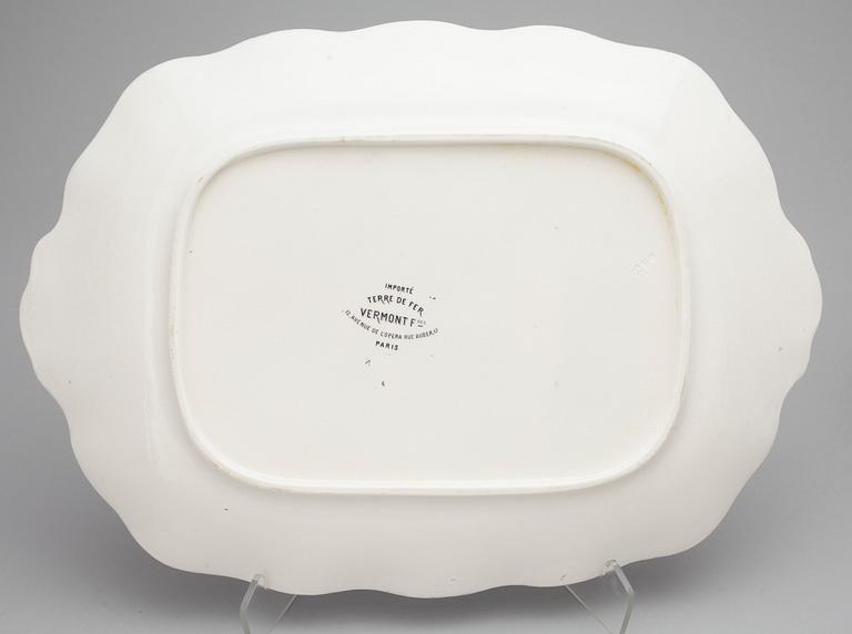 MATSERVIS, 57 delar, "Terre de fer Vermont feres", Paris, omkring 1900.