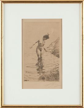 ANDERS ZORN, etsning, signerad.