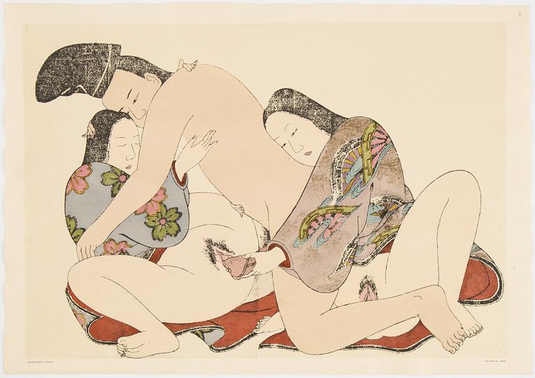 Mapp av Francois Poncetton, Les Erotiques Japonais, Paris, Editions du Siecle, 121 Bouleard Saint-Michel. MCMXXV.