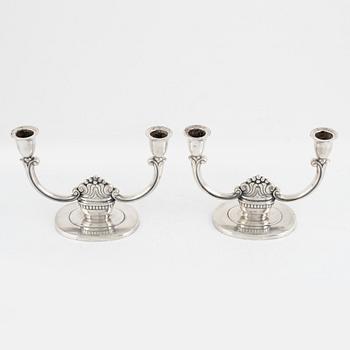 Kandelabrar, ett par, silver, GAB, Stockholm 1937.