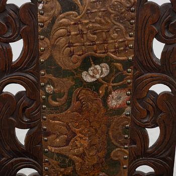 A Baroque style armchair, late 19th century.