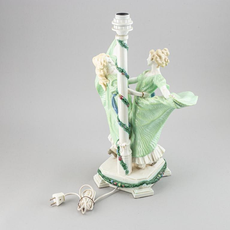 A Rudolph Podany ceramic table lamp, Keramos-Wiener Keramik, Vienna.
