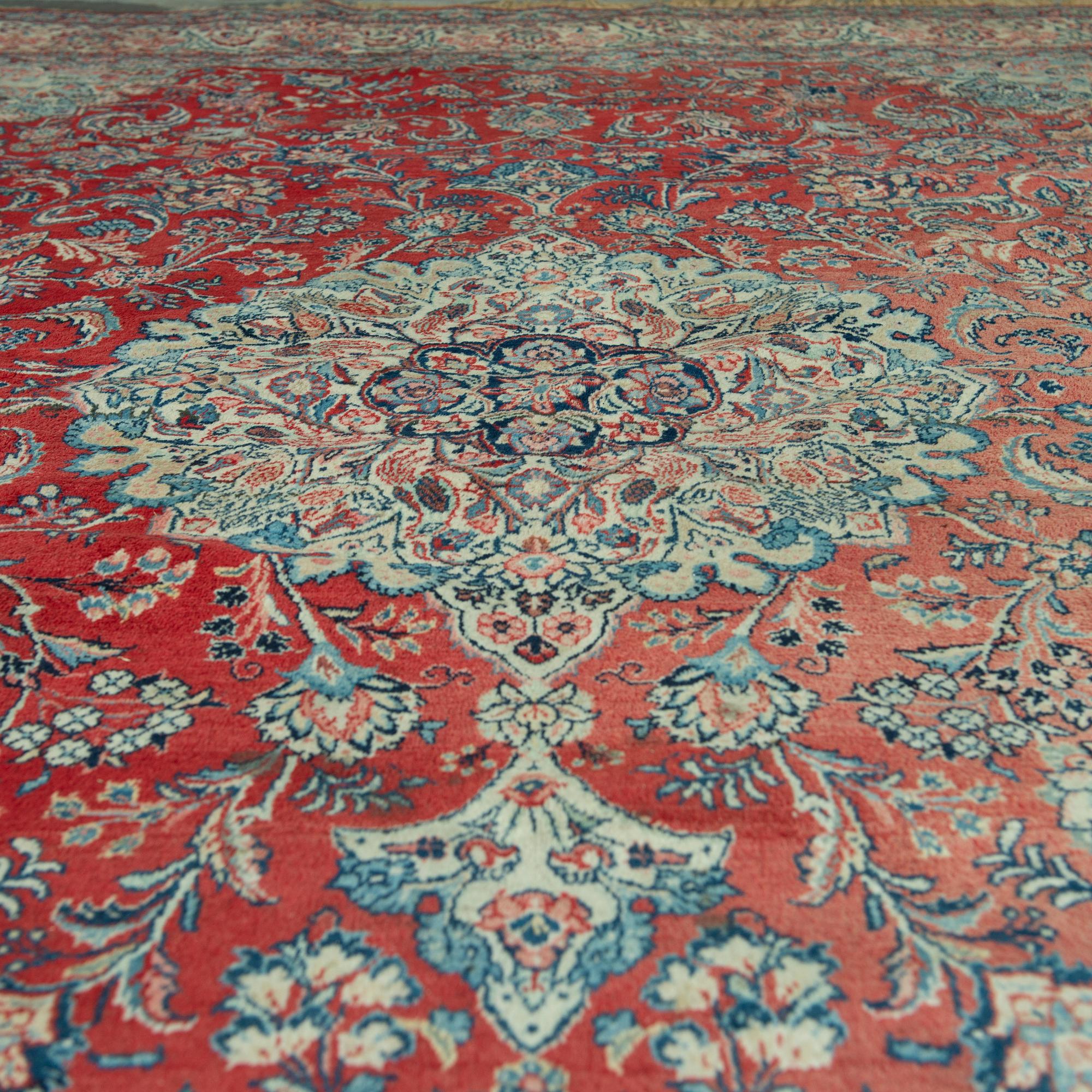 A carpet from Turkey. Circa 383x277 cm.
