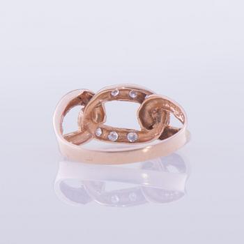 RING, 18K guld, briljantslipade diamanter. Svenska stämplar. Vikt ca 3,0 g.