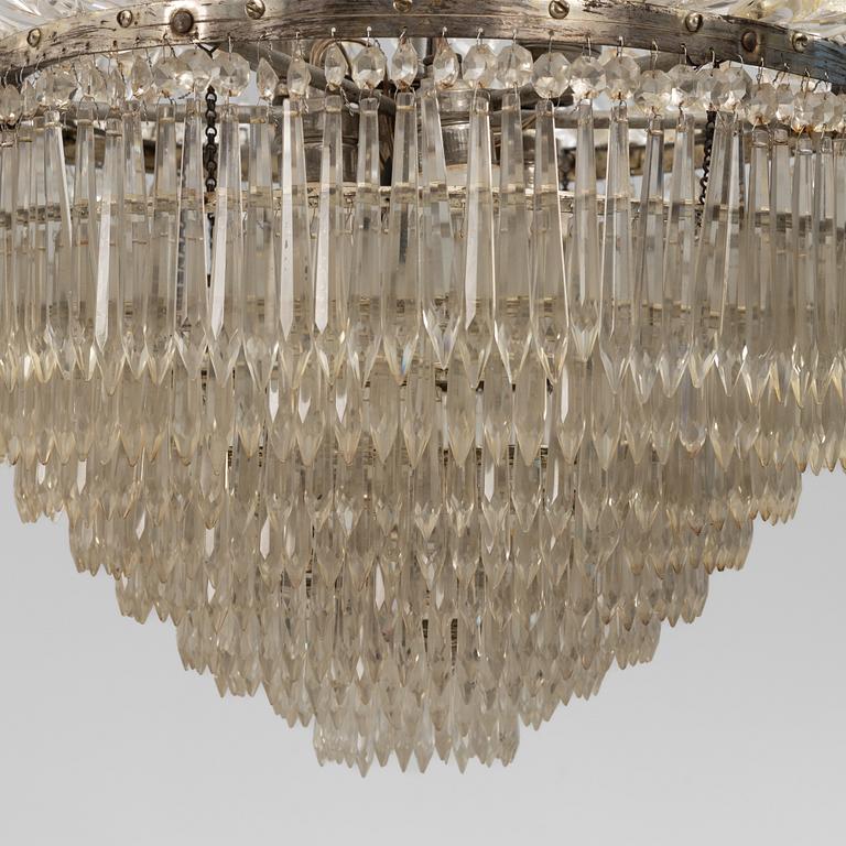 An Empire style chandelier/ceiling lamp, first half of the 20th century.