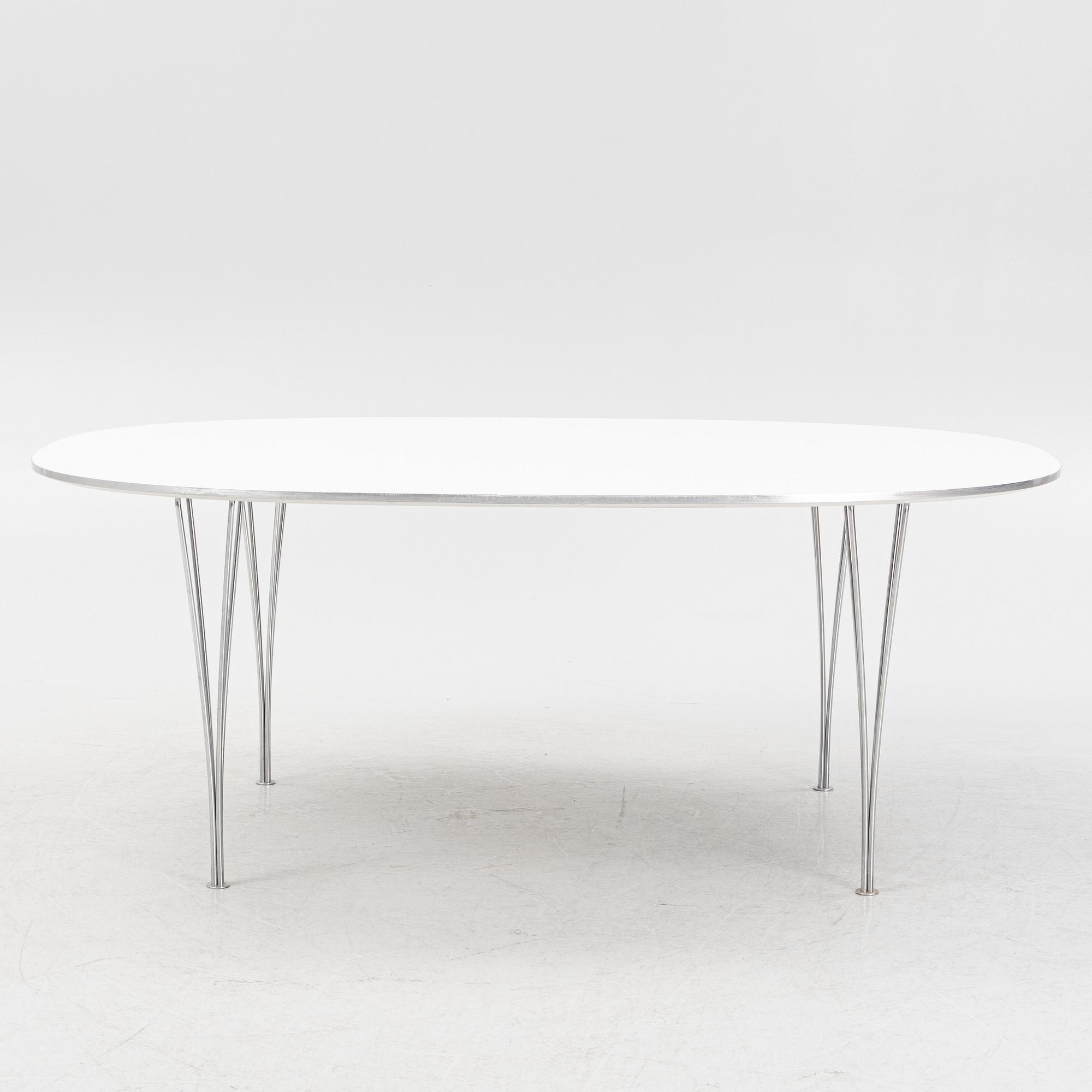 Bruno Mathsson & Piet Hein, matbord, "Superelips", Fritz Hansen, Danmark, 1983.