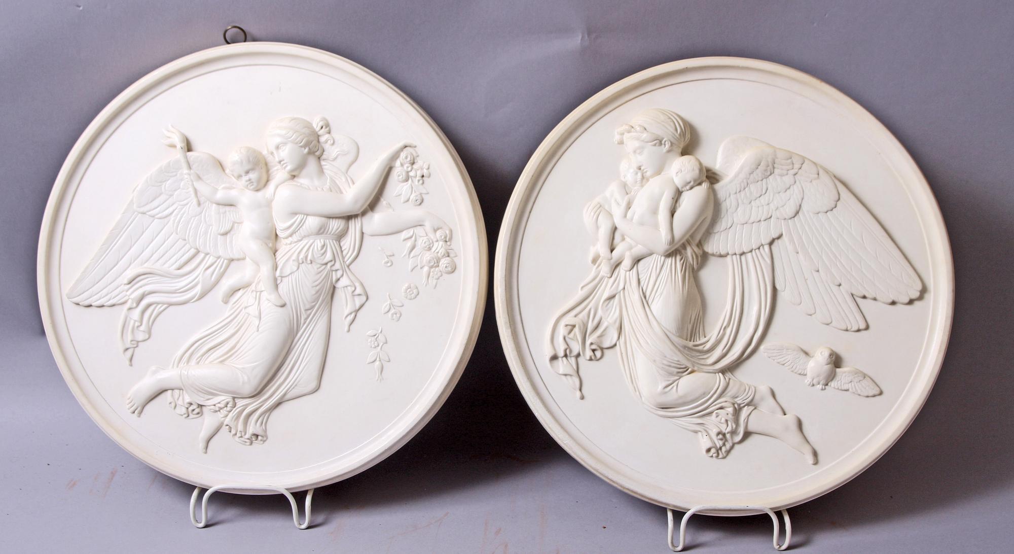 VÄGGPLATTOR, 2 st, gips, sign Eneret.