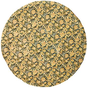 176. A TABLECLOTH, round, ca 256 in diameter, relief velvet from Rubelli.